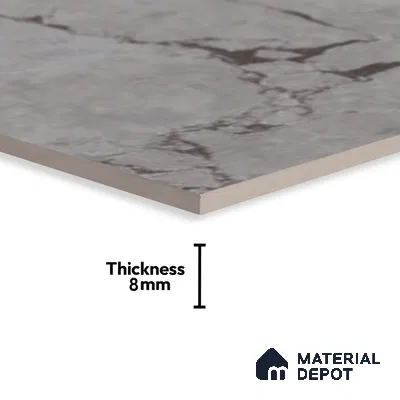 Grey Marble Floor Tile TL 07618 D  Vasto Grey Floor 1 ft x 1 ft Ceramic Matte Finish - 8 mm