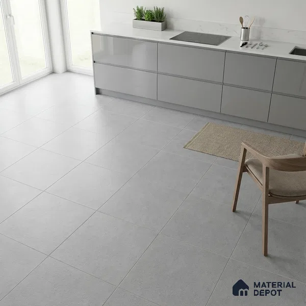 Cement Look Floor Tile TL 07621 Iron Anchorage 2 ft x 2 ft Matte Finish Vitrified Tile - 9 mm | 6 Random Design | Suitable For Living Room, Bedroom & Dining (Sample)