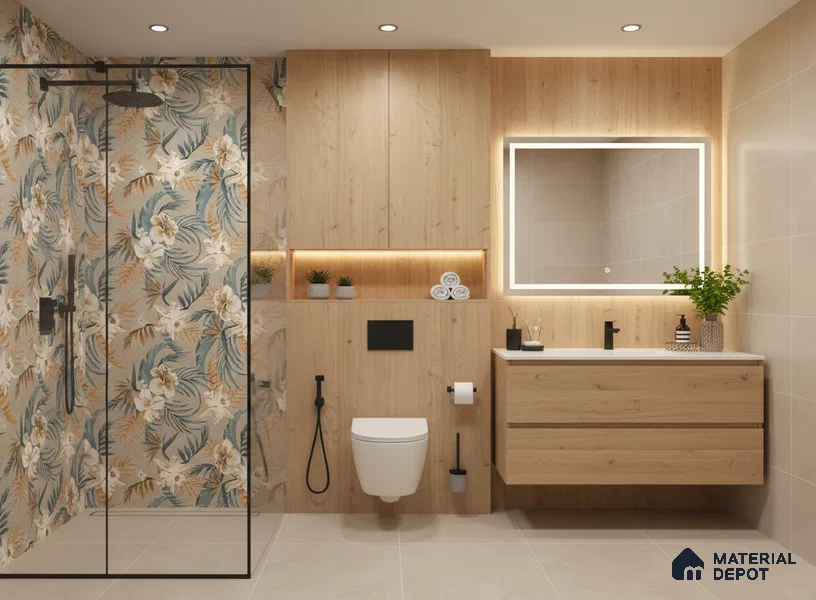 Plain Solids Wall & Floor Tile TL 07622 Interno Beige 2 ft x 2 ft Vitrified Matte Finish - 9 mm | 4 Random Design (Sample)
