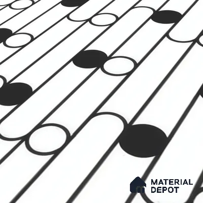 Moroccan Floor & Wall Tile TL 07627 Monochrome Artline Noir 1 ft x 1 ft Matte Finish Vitrified Tile - 9 mm | Suitable For Bathroom, Kitchen, Entryway | Please Expect a Slight Variation of Pattern