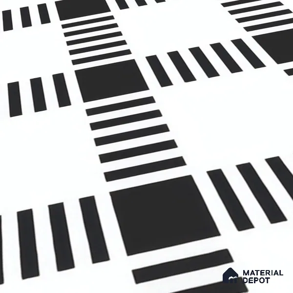 Moroccan Floor & Wall Tile TL 07628 Monochrome Matrix 1 ft x 1 ft Matte Finish Vitrified Tile - 9 mm | Suitable For Bathroom, Kitchen, Entryway | Please Expect a Slight Variation of Pattern