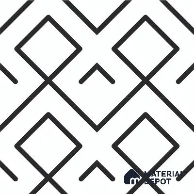 Moroccan Floor & Wall Tile TL 07631 Monochrome Diamond Grid 1 ft x 1 ft Matte Finish Vitrified Tile - 9 mm | Suitable For Bathroom, Kitchen, Entryway | Please Expect a Slight Variation of Pattern