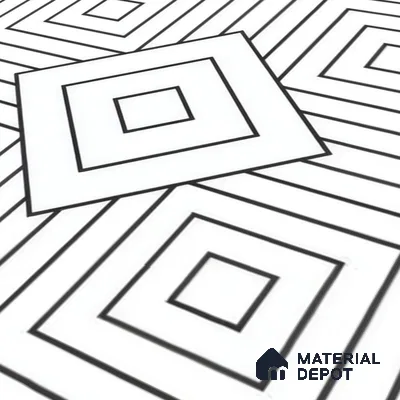 Moroccan Floor & Wall Tile TL 07632 Monochrome Optic Frame 1 ft x 1 ft Matte Finish Vitrified Tile - 9 mm | Suitable For Bathroom, Kitchen, Entryway | Please Expect a Slight Variation of Pattern