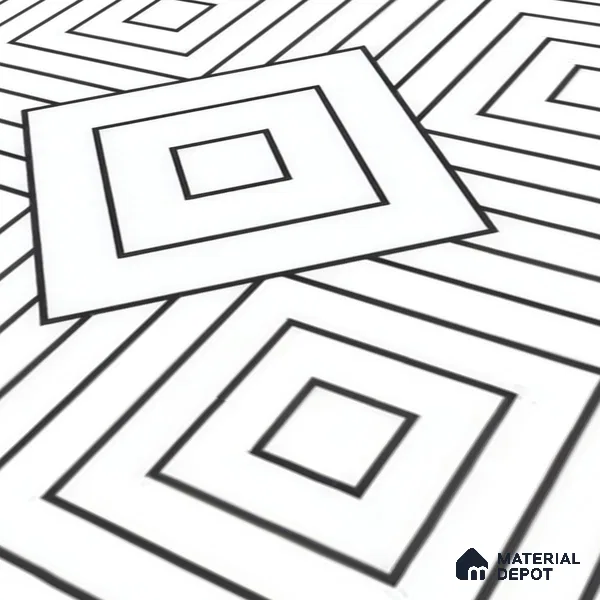 Moroccan Floor & Wall Tile TL 07632 Monochrome Optic Frame 1 ft x 1 ft Matte Finish Vitrified Tile - 9 mm | Suitable For Bathroom, Kitchen, Entryway | Please Expect a Slight Variation of Pattern