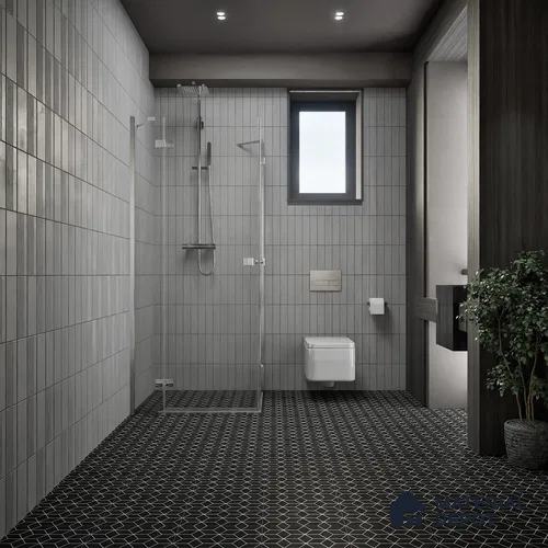 Moroccan Floor & Wall Tile TL 07633 Monochrome Hexa Grid 1 ft x 1 ft Matte Finish Vitrified Tile - 9 mm | Suitable For Bathroom, Kitchen, Entryway | Please Expect a Slight Variation of Pattern