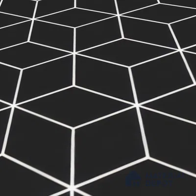Moroccan Floor & Wall Tile TL 07633 Monochrome Hexa Grid 1 ft x 1 ft Matte Finish Vitrified Tile - 9 mm | Suitable For Bathroom, Kitchen, Entryway | Please Expect a Slight Variation of Pattern