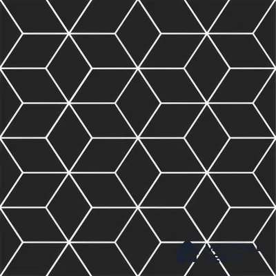 Moroccan Floor & Wall Tile TL 07633 Monochrome Hexa Grid 1 ft x 1 ft Matte Finish Vitrified Tile - 9 mm | Suitable For Bathroom, Kitchen, Entryway | Please Expect a Slight Variation of Pattern