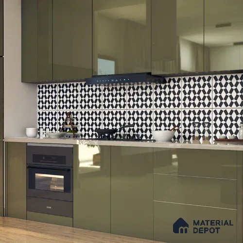 Moroccan Floor & Wall Tile TL 07636 Optic Weave 1 ft x 1 ft Matte Finish Vitrified Tile - 9 mm | Suitable For Bathroom, Kitchen, Living Area | Image 7