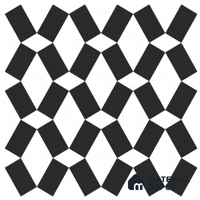 Moroccan Floor & Wall Tile TL 07636 Monochrome Optic Weave 1 ft x 1 ft Matte Finish Vitrified Tile - 9 mm | Suitable For Bathroom, Kitchen, Entryway | Please Expect a Slight Variation of Pattern