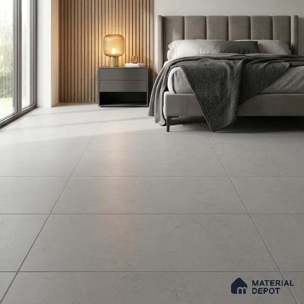 Cement Tile TL 07640 E Ghost Ash 5.24 ft x 2.6 ft Full Body Vitrified Matte Finish - 9 mm | 4 Random Design
