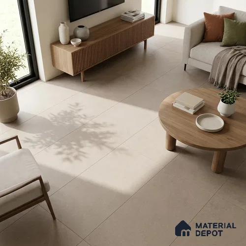 Stone Tile TL 07640 G Ghost Mud 5.24 ft x 2.6 ft Full Body Vitrified Matte Finish - 9 mm | 4 Random Design