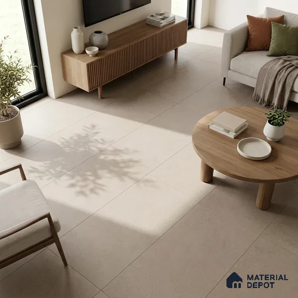 Stone Tile TL 07640 G Ghost Mud 5.24 ft x 2.6 ft Full Body Vitrified Matte Finish - 9 mm | 4 Random Design