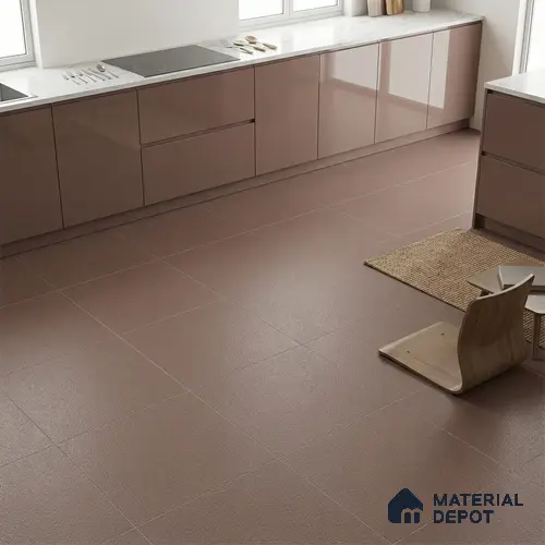 Stone Floor Tile TL 07645 C Prime Earthstone Brown 2 ft x 2 ft Punch Finish Vitrified Fullbody Tile - 16 mm | Suitable for Living Room, Bedroom & Bathroom