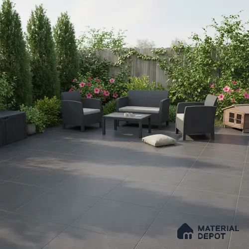 Stone Floor Tile TL 07645 F Prime Earthstone Antarcita 2 ft x 2 ft Punch Finish Vitrified Fullbody Tile - 16 mm | Suitable for Living Room, Bedroom & Bathroom