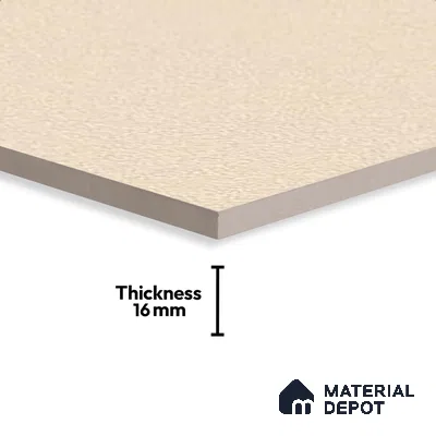Stone Floor Tile TL 07645 Earthstone Crema 2 ft x 2 ft Punch Finish Anti Skid Outdoor Parking Vitrified Fullbody Tile - 16 mm | Suitable for Bathroom, Corridor, High Traffic Areas