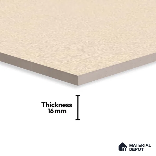 Stone Floor Tile TL 07645 Earthstone Crema 2 ft x 2 ft Punch Finish Anti Skid Outdoor Parking Vitrified Fullbody Tile - 16 mm | Suitable for Bathroom, Corridor, High Traffic Areas