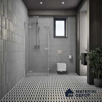 Moroccan Floor & Wall Tile TL 07651 Monochrome Prism 1 ft x 1 ft Matte Finish Vitrified Tile - 9 mm | Suitable For Bathroom, Kitchen, Entryway | Please Expect a Slight Variation of Pattern