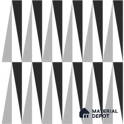 Moroccan Floor & Wall Tile TL 07651 Monochrome Prism 1 ft x 1 ft Matte Finish Vitrified Tile - 9 mm | Suitable For Bathroom, Kitchen, Entryway | Please Expect a Slight Variation of Pattern