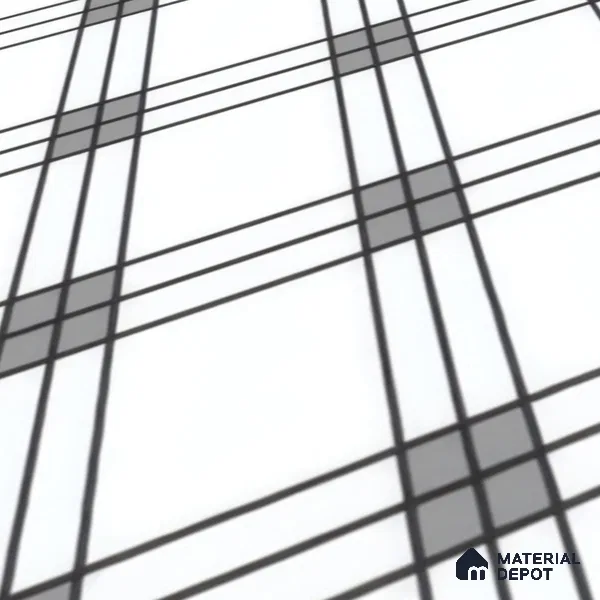 Moroccan Floor & Wall Tile TL 07652 Monochrome Linear Cross 1 ft x 1 ft Matte Finish Vitrified Tile - 9 mm | Suitable For Bathroom, Kitchen, Entryway | Please Expect a Slight Variation of Pattern