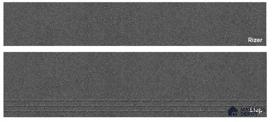Cement Look Rock Nero Riser 4 ft x 8 inch Tile Satin Matte Finish TL 10757 Vitrified Full Body Stair Tile - 11 mm