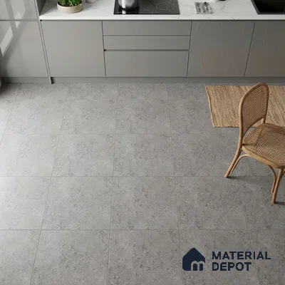 Stone Floor Tile TL 07666 D Prime Rialto Graphite 2 ft x 2 ft Punch Finish Anti Skid Outdoor Parking Vitrified Fullbody Tile - 16 mm | Suitable for Bathroom, Corridor, High Traffic Areas
