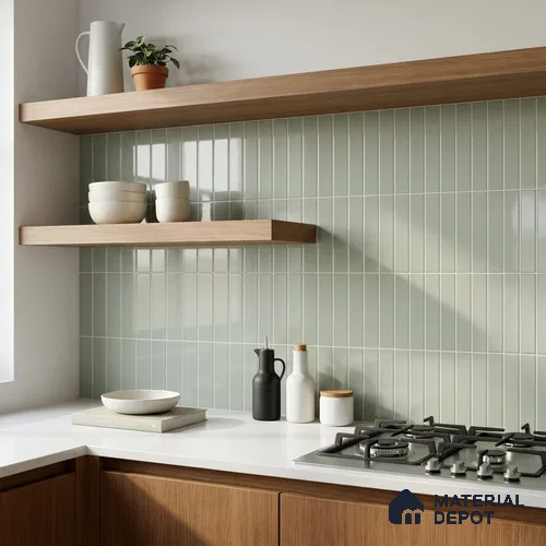 Subway Glossy Finish Blue Ceramic Wall Tile | TL 07669 D 12 inch x 3 inch - 9 mm | Suitable For Bathroom, Kitchen Backsplash & Restaurant