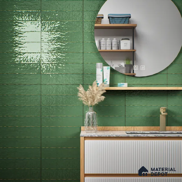 Subway Look Tile TL 07669 E Plain Pine 1 ft x 2.95 inch Designer Tiles Ceramic Glossy Finish - 9 mm