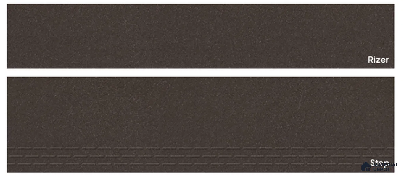 Cement Look Rock Almond 4 ft x1 ft Step Tile Satin Matte Finish TL 07677 Vitrified Full Body - 11 mm