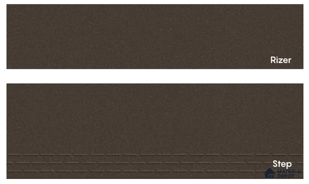 Cement Look Rock Choco 900x200 Riser Tile Satin Matte Finish TL 07682 Vitrified Full Body - 10 mm