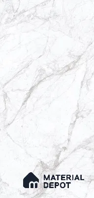 White Marble Floor & Wall Tile TL 07689  Statuario Romana 5.2 ft x 2.6 ft Vitrified Satin Finish - 9 mm |  | Suitable for Living Room, Bedroom, Bathroom