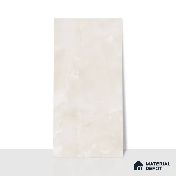 Marble Onyx Wall & Floor Tile TL 07691 B Antique Ivory 4 ft x 2 ft Matte Finish Vitrified Tile - 9 mm | Suitable For Living Room, Bedroom, Kitchen