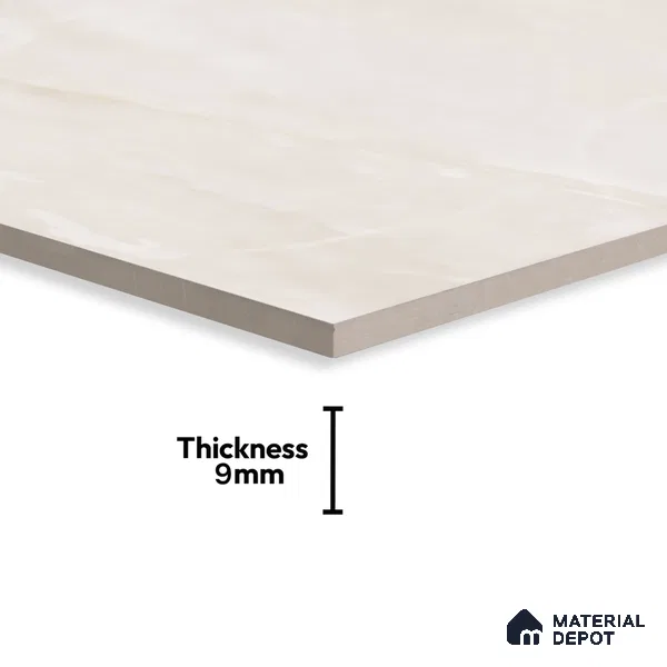 Marble Onyx Wall & Floor Tile TL 07691 B Antique Ivory 4 ft x 2 ft Matte Finish Vitrified Tile - 9 mm | Suitable For Living Room, Bedroom, Kitchen