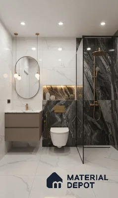 Marble Floor & Wall Tile TL 07692 Frappuchino Natural 4 ft x 2 ft High Gloss Finish Vitrified Tile - 9 mm | Suitable for Living Room, Bedroom & Bathroom