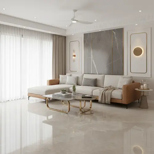 Marble Floor & Wall Tile TL 07693 C SGH Italian Galaxy 6 ft x 4 ft Glossy Finish Vitrified Tile - 9 mm | Suitable For living Room, Bedroom, Bathroom | Adhesive and Spacers Must be Used During Installation