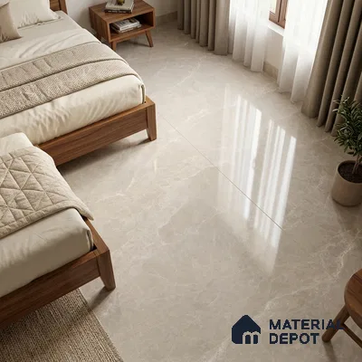 Marble Wall & Floor Tile TL 07693 D Grey 6 ft x 4 ft Glossy Finish Vitrified Tile - 15 mm | Suitable For Living Room, Bedroom, Bathroom | Adhesive and Spacers Must be Used During Installation
