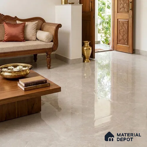 Marble Floor & Wall Tile TL 07693 D SGH Italian Galaxy CB 6 ft x 4 ft Glossy Finish Vitrified Tile - 15 mm | Suitable For living Room, Bedroom, Bathroom | Adhesive and Spacers Must be Used During Installation