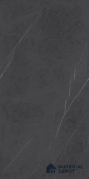 Marble Nero Marquina Wall & Floor Tile TL 07694 Charcoal Grey 4 ft x 2 ft Matte Finish Vitrified Tile - 9 mm | Suitable For Living Room, Bedroom, Kitchen