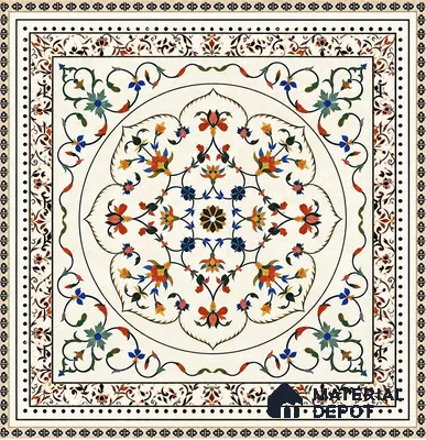 Moroccan Look Floor Tile TL 07798 Decora 08 2 ft x 2 ft Vitrified Matte Finish Tile - 12 mm |  Random 2 | Suitable for Corridor, Courtyard, Balcony | Please Expect a Slight Variation of Pattern