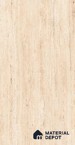 Stone Look Floor & Wall Tile TL 07802 B Roman Travnetine Beige 4 ft x 2 ft Vitrified Glossy Finish Tile - 9 mm |  Random 3 | Suitable for Living Room, Bedroom, Bathroom & Kitchen