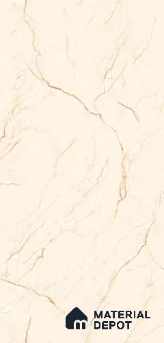 Marble Crema Marfil Wall & Floor Tile TL 07804 Almond Cream 4 ft x 2 ft Glossy Finish Vitrified Tile - 9 mm | 3 Random Designs | Suitable For Living Room, Bedroom, Dining