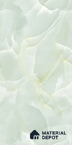 Marble Onyx Wall & Floor Tile TL 07818 B Seafoam Green 4 ft x 2 ft Glossy Finish Vitrified Tile - 9 mm | 3 Random Designs | Suitable For Living Room, Bedroom, Dining