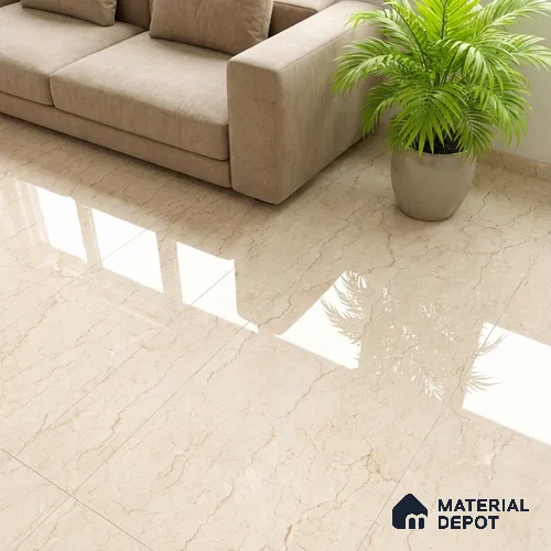 Floor & Wall Tile TL 07843 Infinite Saina Beige 4 ft x 2 ft Vitrified Glossy Finish - 9 mm | Suitable for Kitchen, Bathroom, Living Room & Bedroom | Random 4