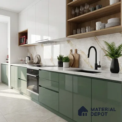 Floor & Wall Tile TL 07844 Endless Breccia Classic 4 ft x 2 ft Vitrified Glossy Finish - 9 mm | Suitable for Kitchen, Bathroom, Living Room & Bedroom | Random 6