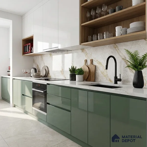 Floor & Wall Tile TL 07844 Endless Breccia Classic 4 ft x 2 ft Vitrified Glossy Finish - 9 mm | Suitable for Kitchen, Bathroom, Living Room & Bedroom | Random 6