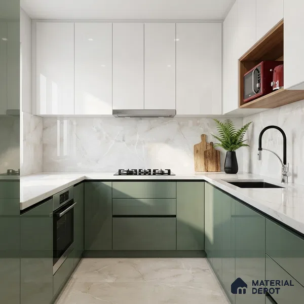 Floor & Wall Tile TL 07845 Endless Dove Bianco 4 ft x 2 ft Vitrified Glossy Finish - 9 mm | Suitable for Kitchen, Bathroom, Living Room & Bedroom | Random 4