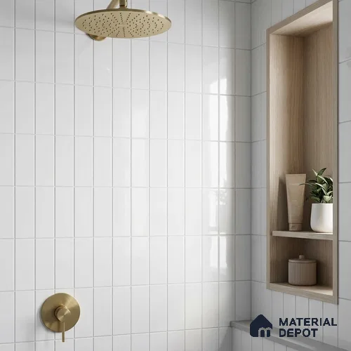 Wall Tile TL 07859 B Evolve Milky 1 ft x 1 ft Ceramic Glossy Finish - 9.5 mm | Suitable for Kitchen, Bathroom & Balcony Walls | Please Expect a Slight Variation of Pattern