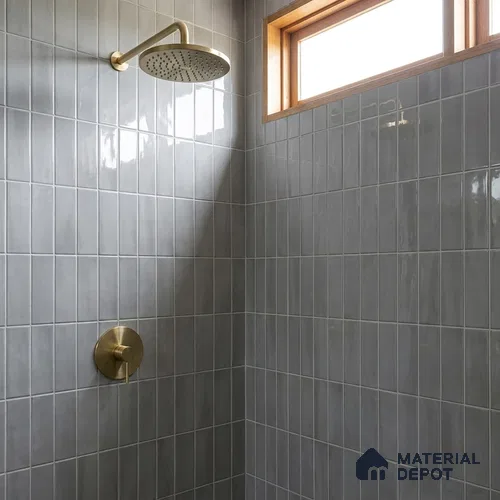 Wall Tile TL 07859 C Evolve Grey 1 ft x 1 ft Ceramic Glossy Finish - 9.5 mm | Suitable for Kitchen, Bathroom & Balcony Walls | Please Expect a Slight Variation of Pattern