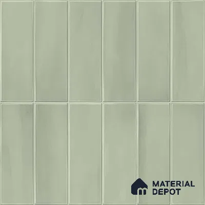 Faux Subway Wall Tile TL 07859 D Evolve Bice 1 ft x 1 ft Ceramic Glossy Finish - 9.5 mm | Suitable for Kitchen, Bathroom | Please Expect a Slight Variation of Pattern