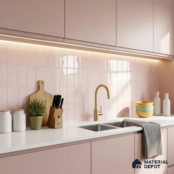 Faux Subway Wall Tile TL 07859 E Evolve Veletin 1 ft x 1 ft Ceramic Glossy Finish - 9.5 mm | Suitable for Kitchen, Bathroom | Please Expect a Slight Variation of Pattern