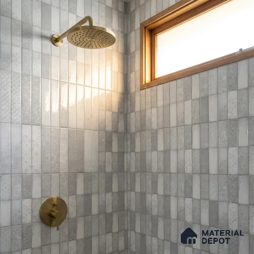 Wall Tile TL 07860 B Path Milky Glue Decor 1 ft x 1 ft Ceramic Glossy Finish - 9.5 mm | Suitable for Kitchen, Bathroom & Balcony Walls | Please Expect a Slight Variation of Pattern
